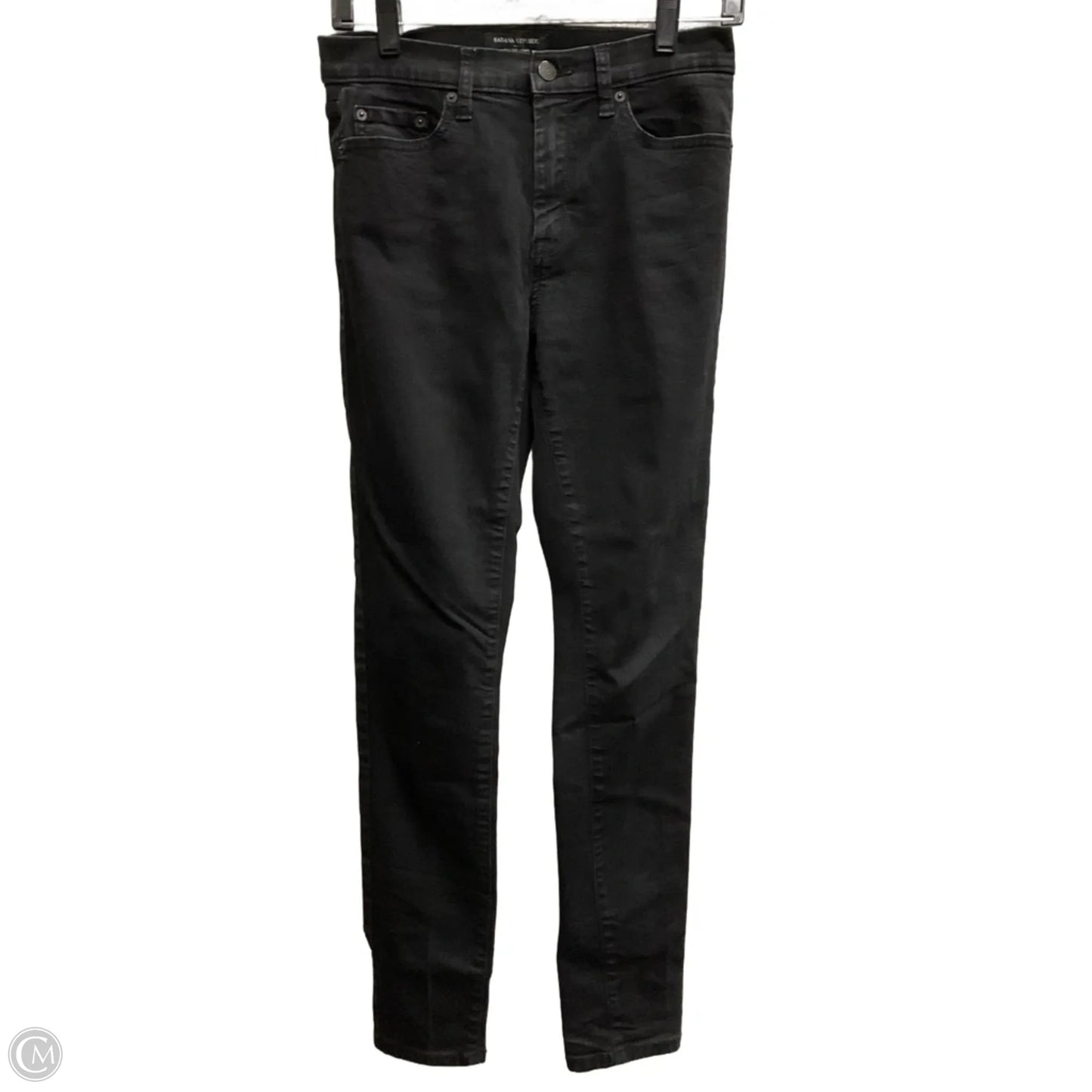 Jeans Skinny By Banana Republic In Black Denim, Size: 6