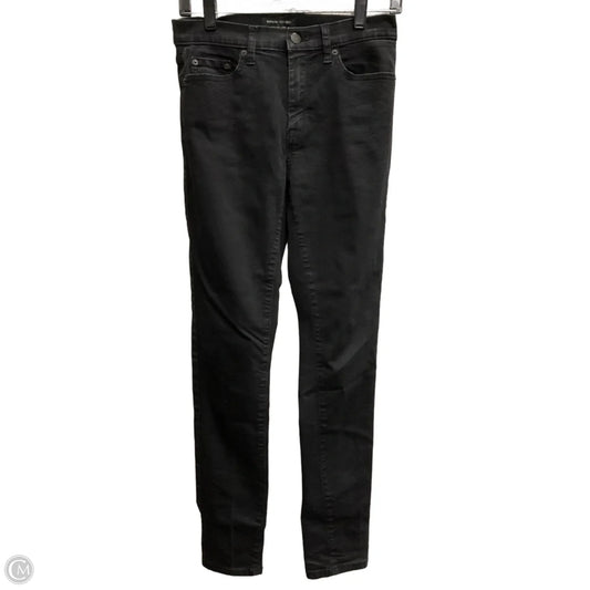Jeans Skinny By Banana Republic In Black Denim, Size: 6