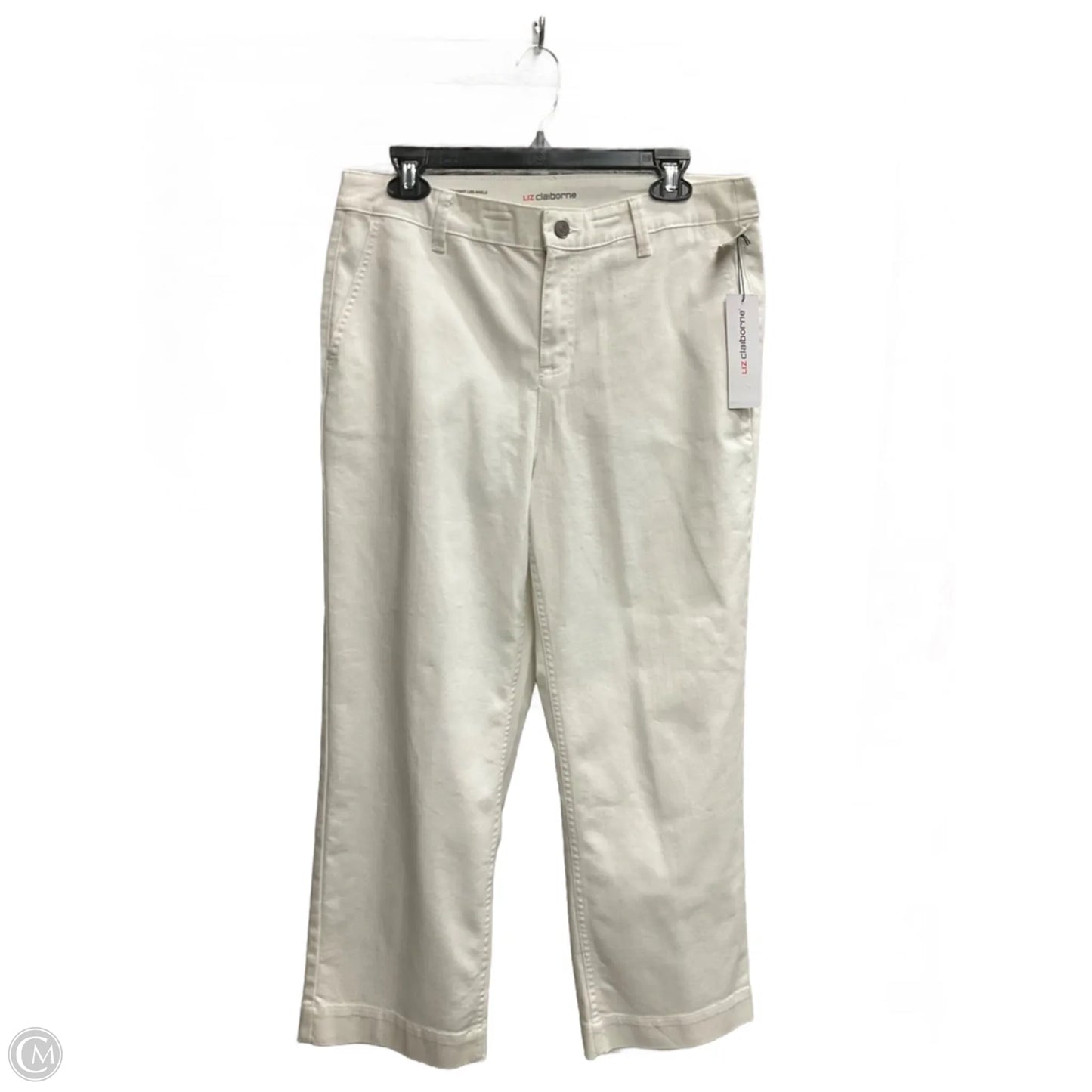 Jeans Straight By Liz Claiborne In White Denim, Size: 10