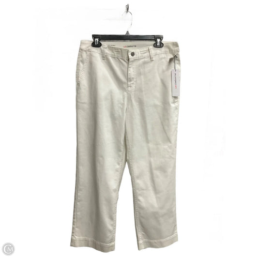 Jeans Straight By Liz Claiborne In White Denim, Size: 10