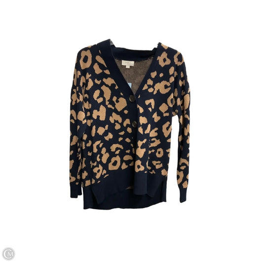 Cardigan By Loft In Navy, Size: Lp