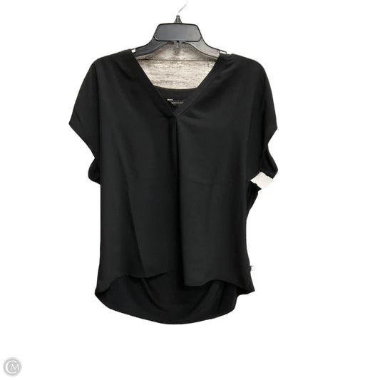 Top Short Sleeve By Banana Republic In Black, Size: L