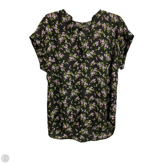 Top Short Sleeve By Cynthia Steffe In Black, Size: L