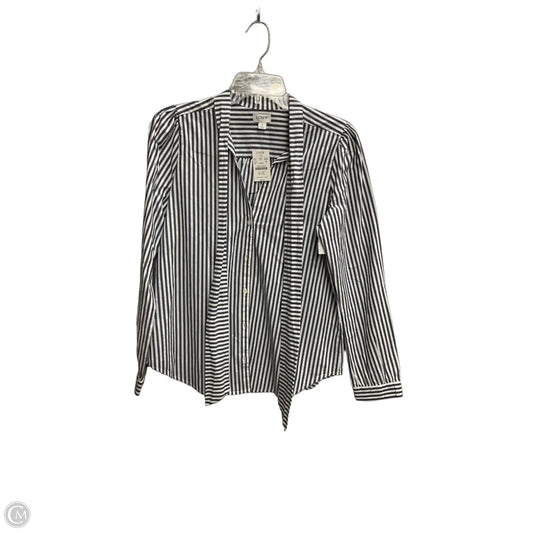 Blouse Long Sleeve By J. Crew In Striped Pattern, Size: S