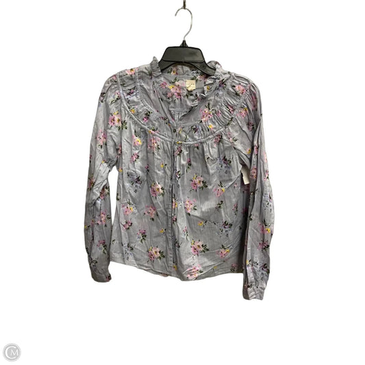 Blouse Long Sleeve By Cmb In Floral Print, Size: M