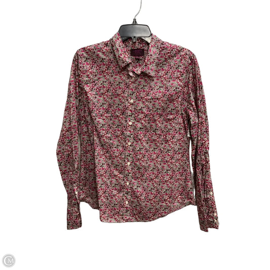 Blouse Long Sleeve By J. Crew In Floral Print, Size: S