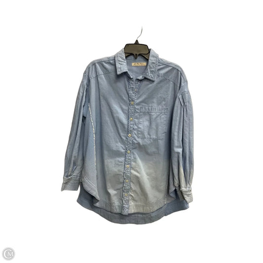 Blouse Long Sleeve By We The Free In Blue, Size: Xs