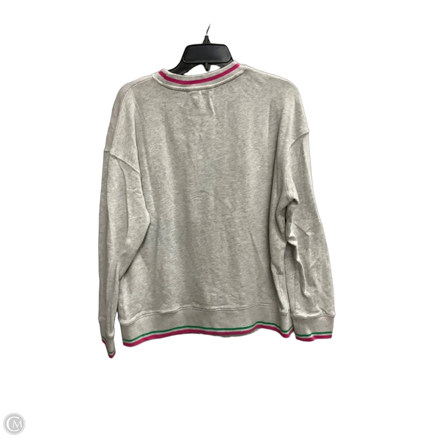 Sweatshirt Crewneck By Shiraleah In Grey, Size: L