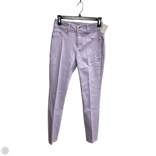 Jeans Skinny By Iman Hsn In Purple Denim, Size: 4