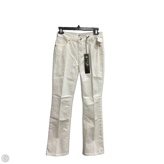 Jeans Boot Cut By Dg2 In White Denim, Size: 4p