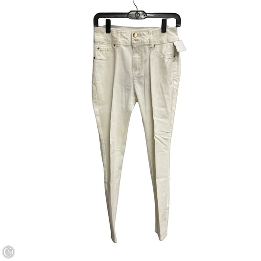 Jeans Skinny By Iman Hsn In White Denim, Size: 4p