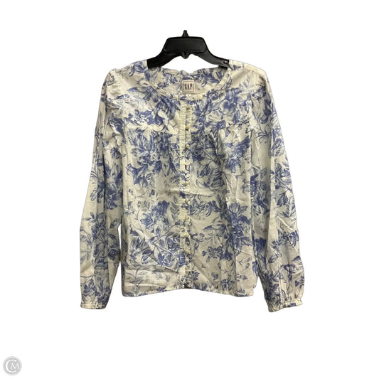 Blouse Long Sleeve By Gap In Floral Print, Size: M