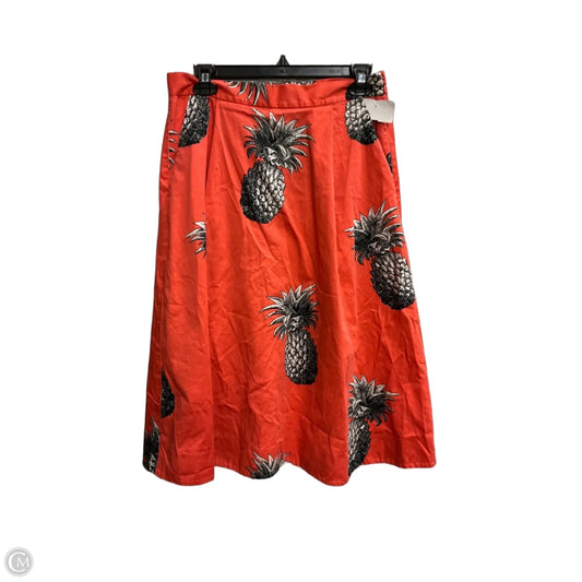 Skirt Midi By Ann Taylor In Orange, Size: 6