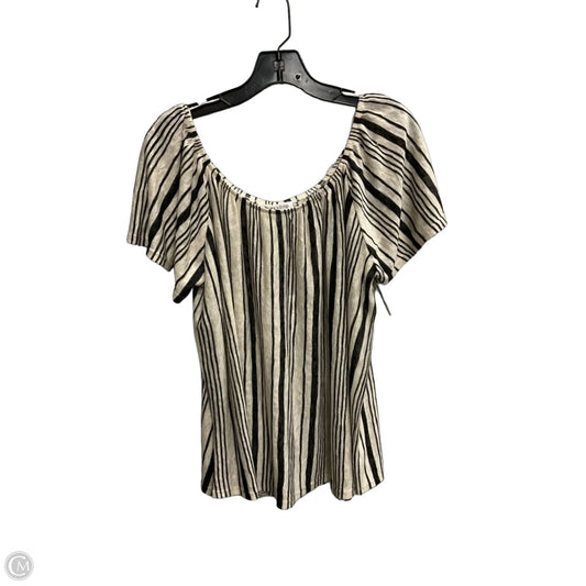 Top Short Sleeve By Workshop In Striped Pattern, Size: Xl