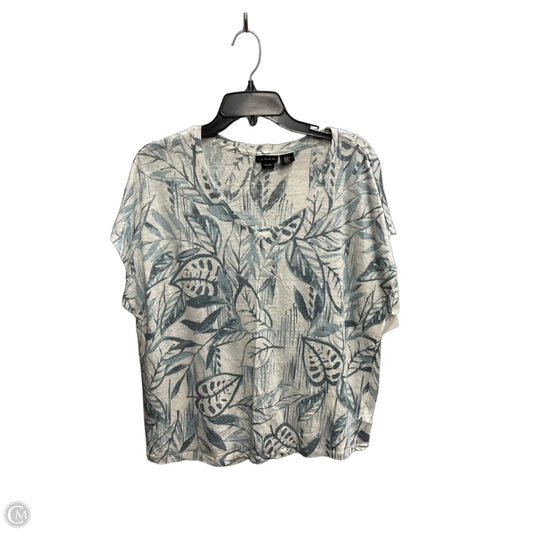 Top Short Sleeve By Tahari In Blue, Size: Xl