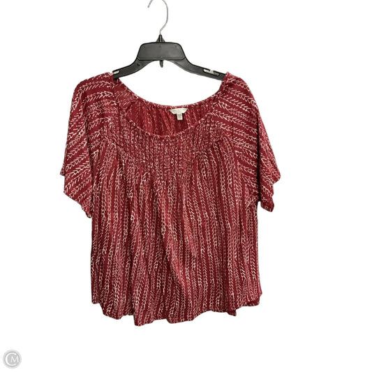 Top Short Sleeve By Lucky Brand In Red, Size: Xl
