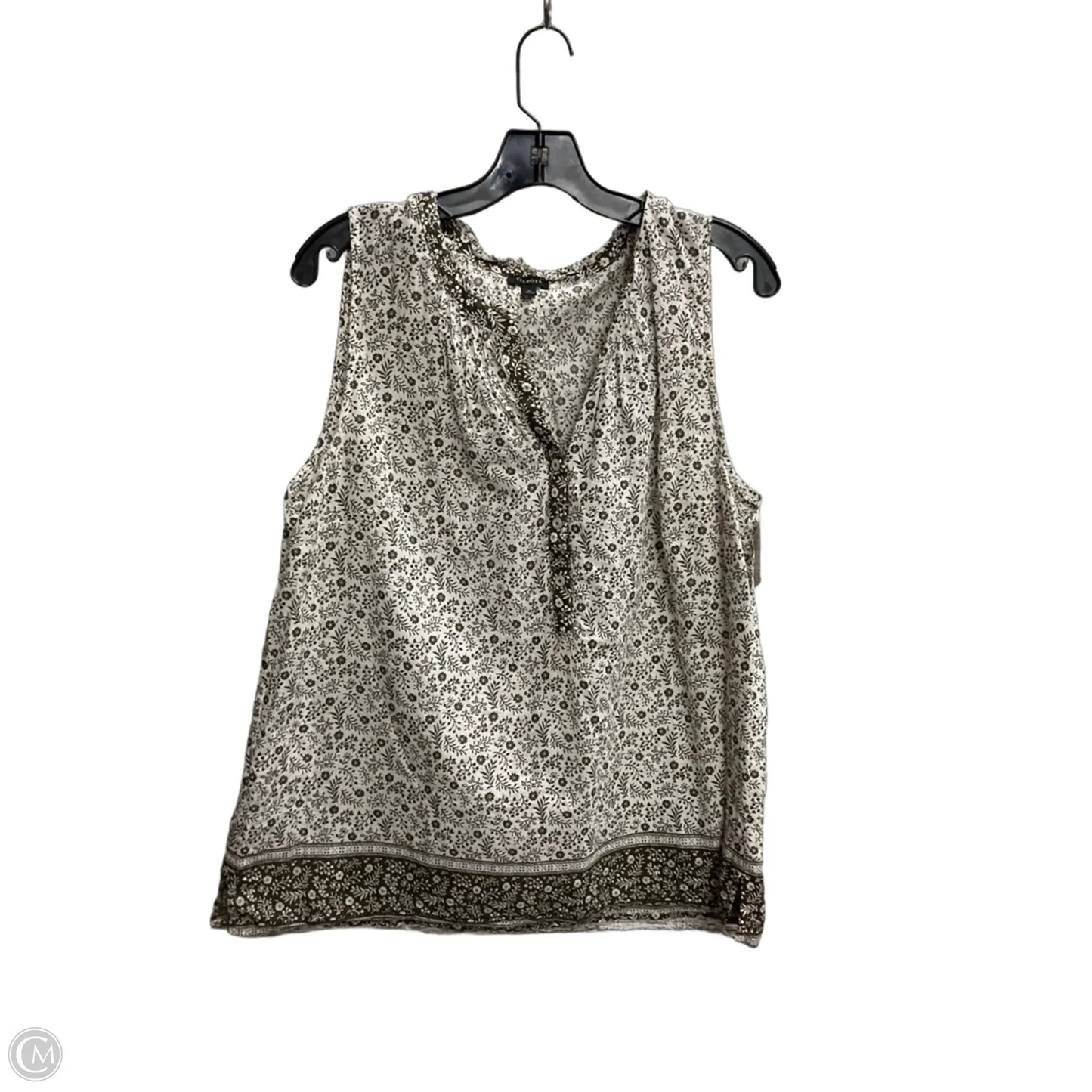 Top Sleeveless By Talbots In Green, Size: Xl