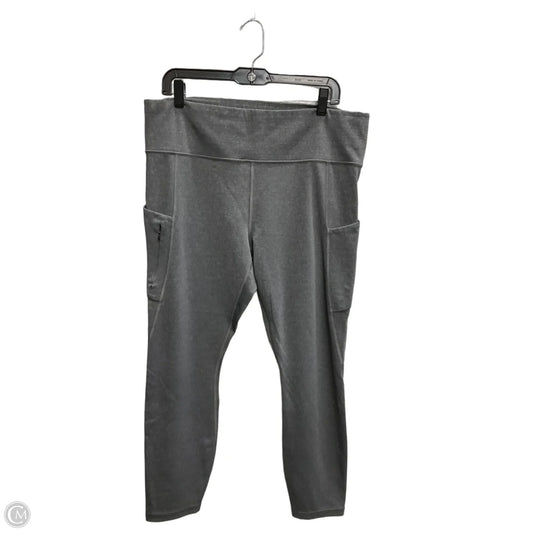 Athletic Leggings By Athleta In Grey, Size: Xl