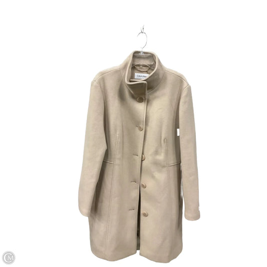 Coat Wool By Calvin Klein In Cream, Size: Xxl