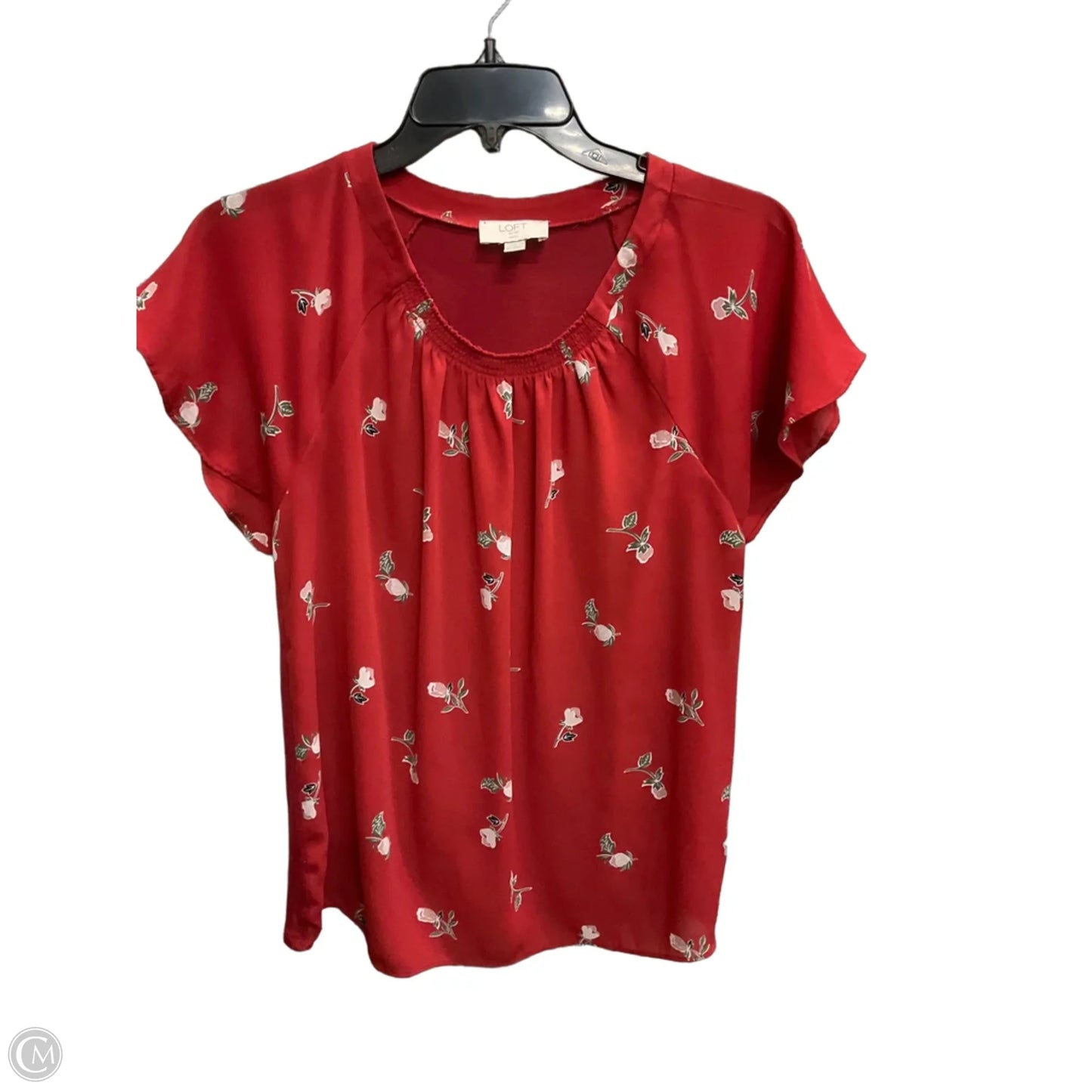 Top Short Sleeve By Loft In Red, Size: Sp