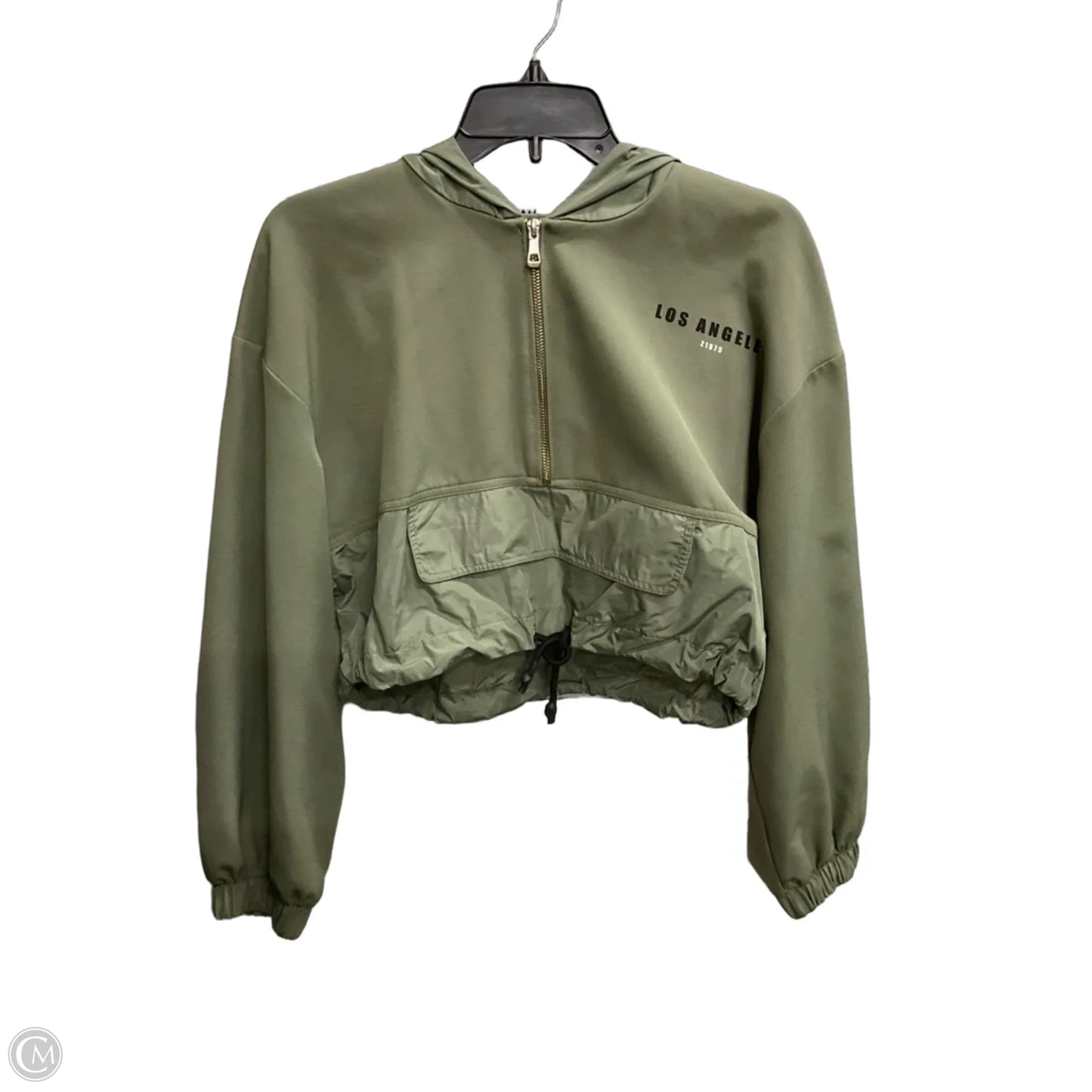 Jacket Windbreaker By Zara In Green, Size: Xs