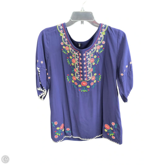 Top Short Sleeve By Clothes Mentor In Blue, Size: L