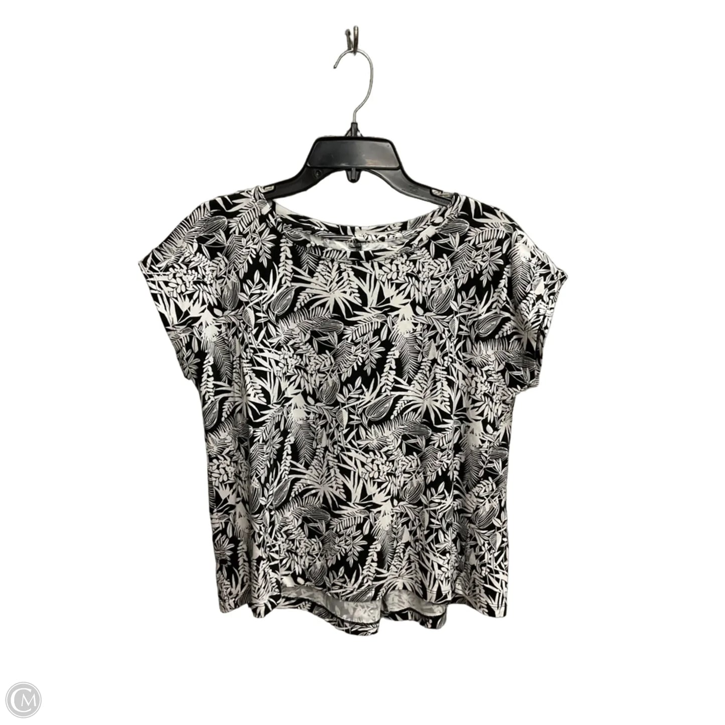 Top Short Sleeve By Talbots In Black, Size: M