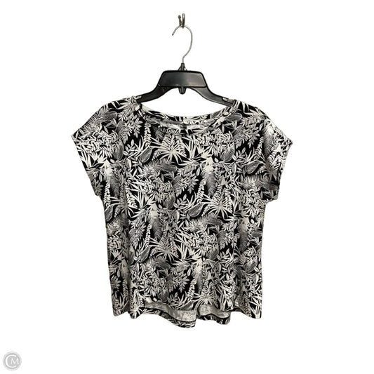 Top Short Sleeve By Talbots In Black, Size: M