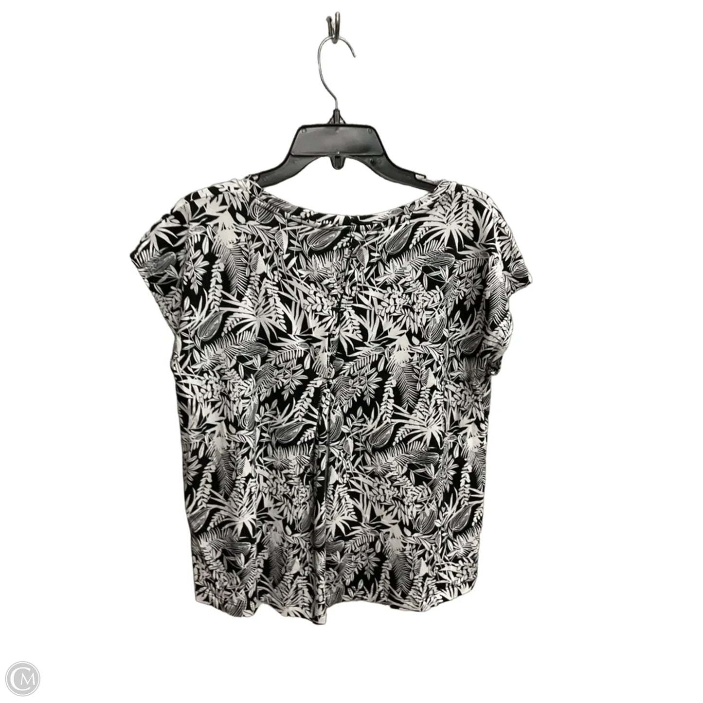 Top Short Sleeve By Talbots In Black, Size: M