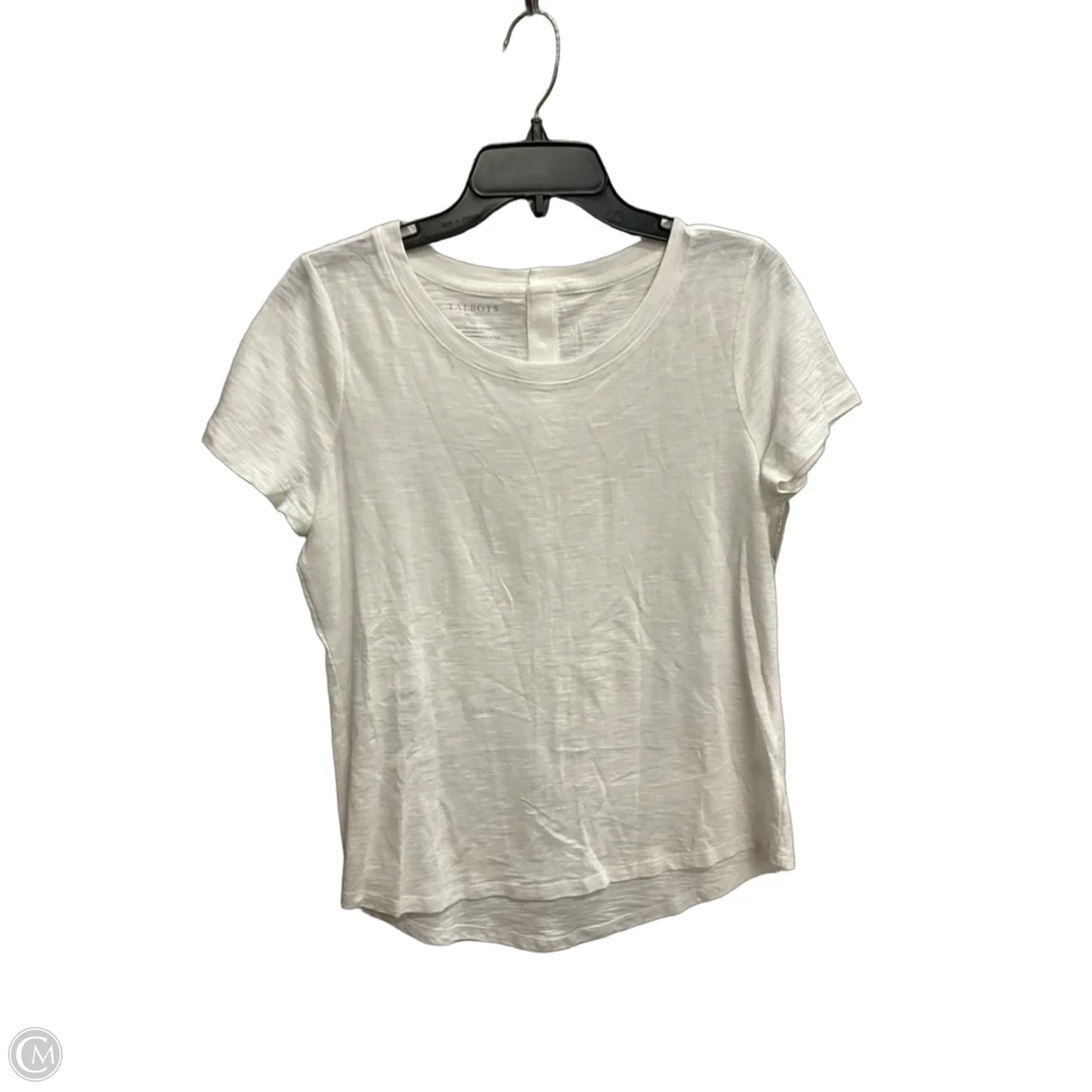 Top Short Sleeve By Talbots In White, Size: M