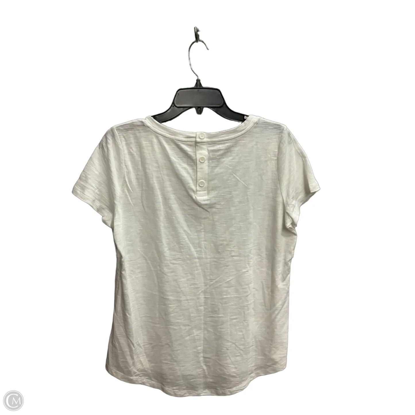 Top Short Sleeve By Talbots In White, Size: M