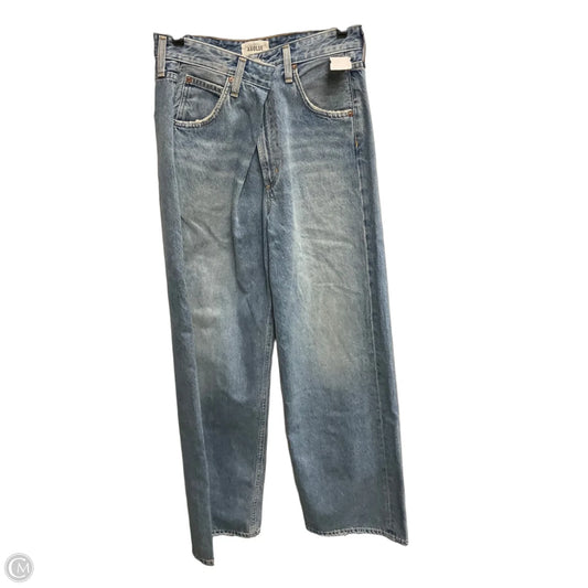 Jeans Wide Leg By Agolde In Blue Denim, Size: 0