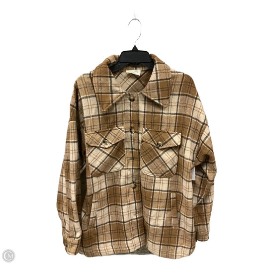 Jacket Shirt By New In In Brown, Size: L