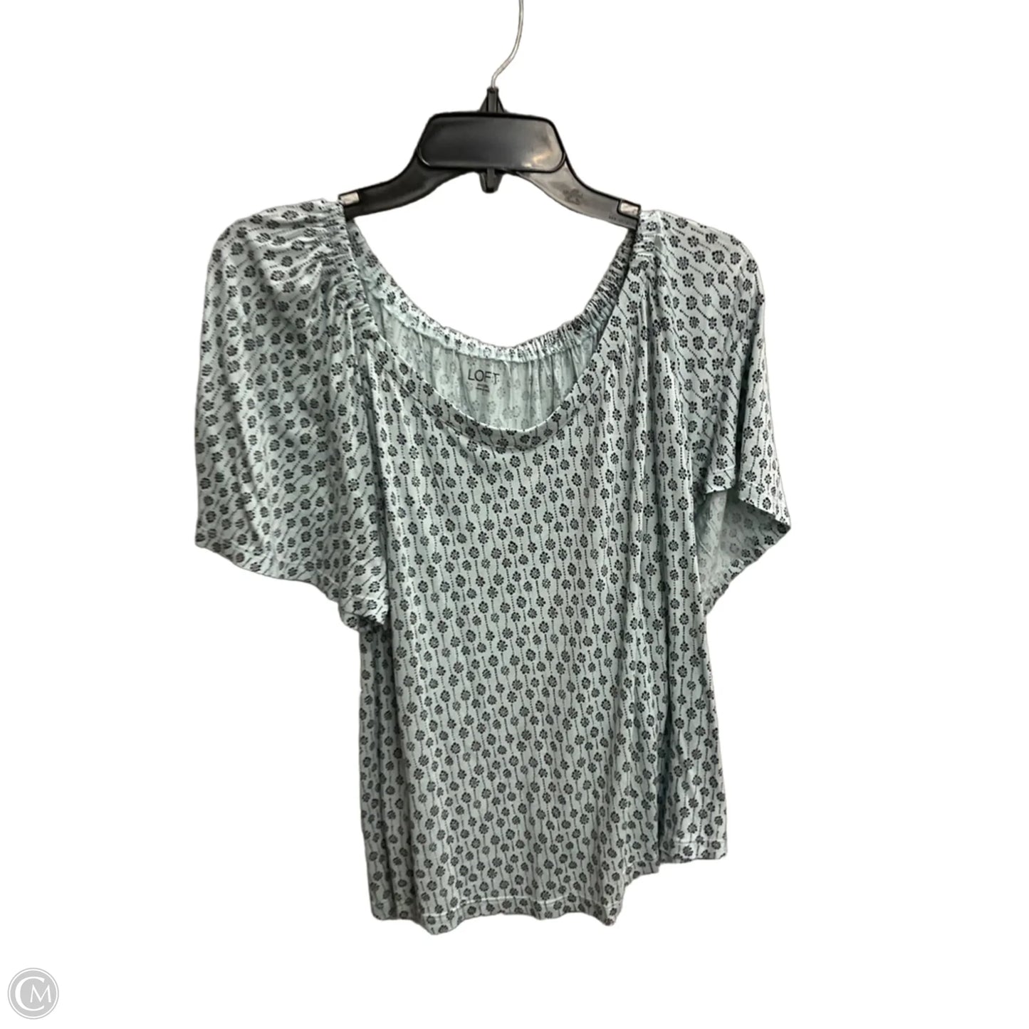 Top Short Sleeve Basic By Loft In Blue, Size: L