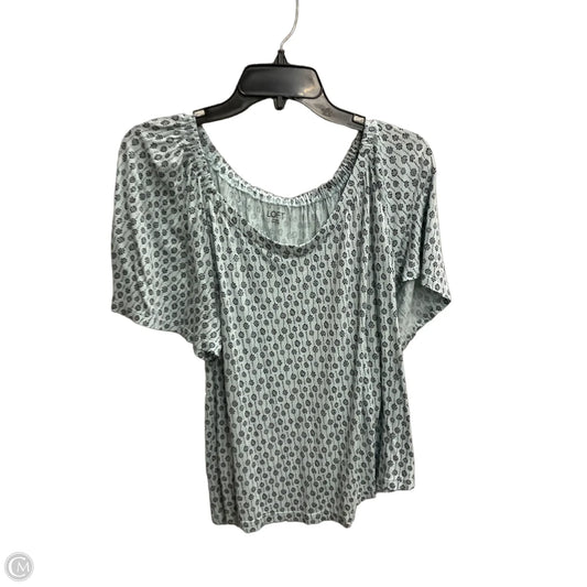 Top Short Sleeve Basic By Loft In Blue, Size: L