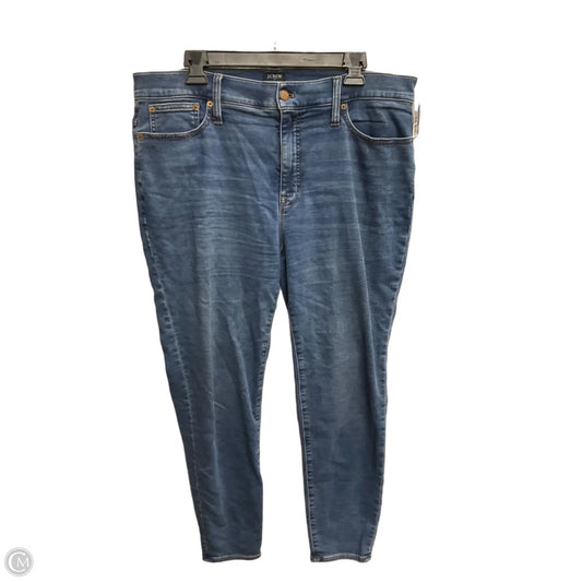 Jeans Skinny By J. Crew In Blue Denim, Size: 14