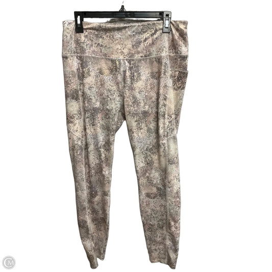 Athletic Leggings By Apana In Gold, Size: Xl