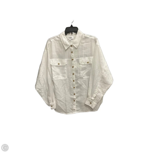 Blouse Long Sleeve By Ee Some In White, Size: M