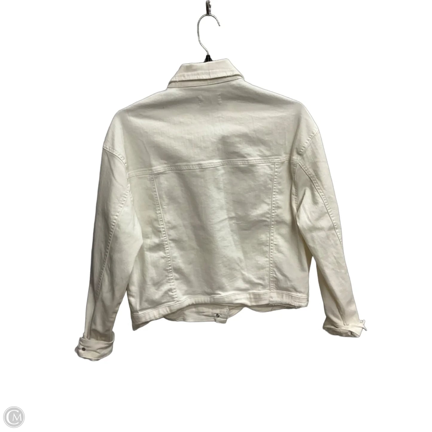 Jacket Denim By Risen In White Denim, Size: S