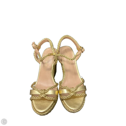 Sandals Heels Wedge By Kurt Geiger London In Gold, Size: 6.5