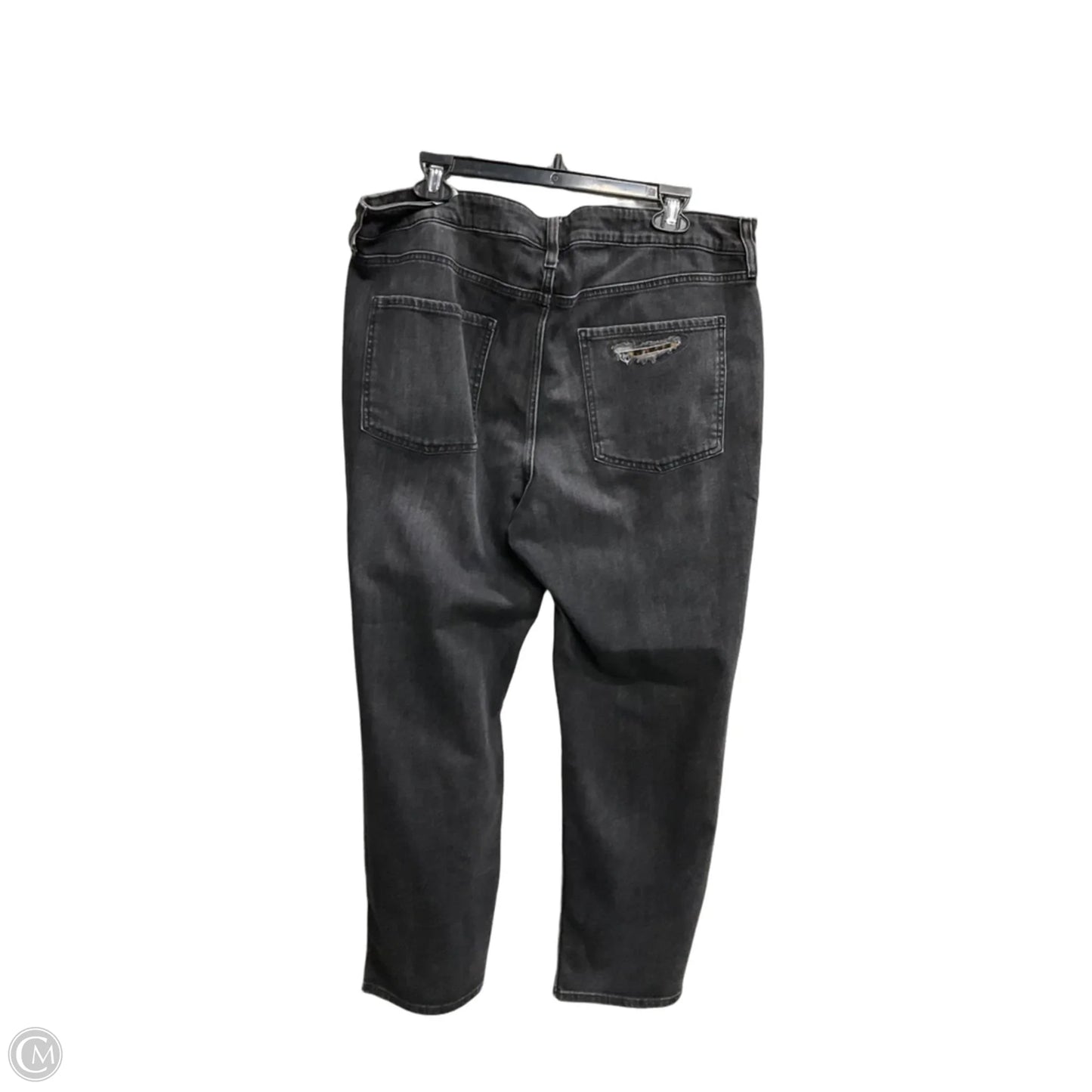 Jeans Boyfriend By Chicos In Black Denim, Size: 14