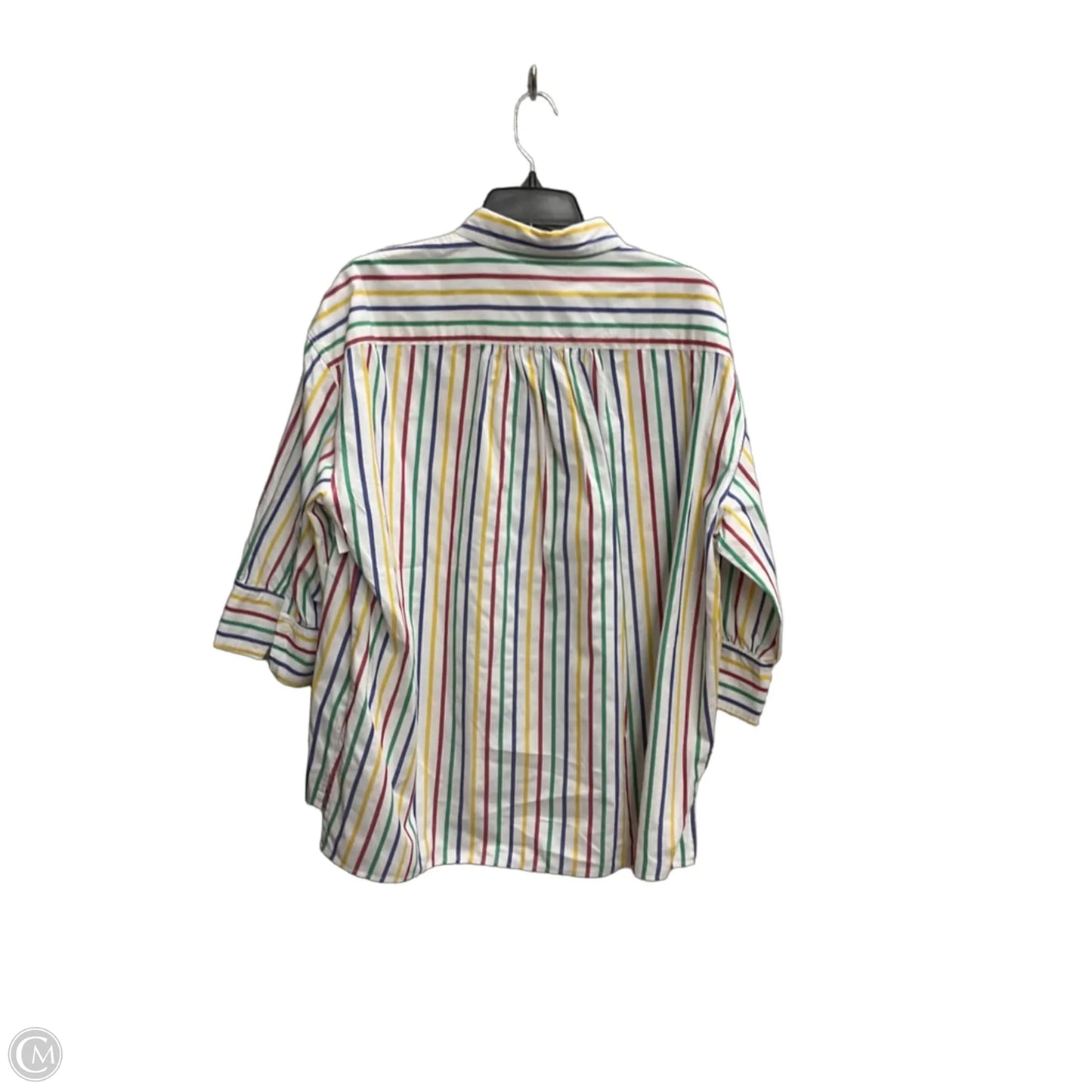 Blouse Long Sleeve By Pomander Place In Striped Pattern, Size: Xl