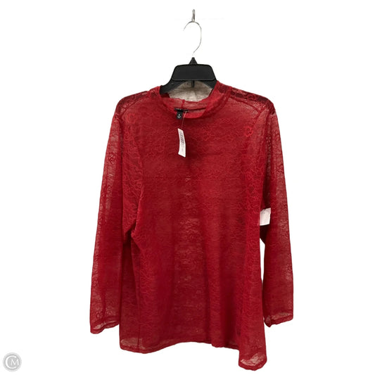 Top Long Sleeve By Torrid In Red, Size: 4x