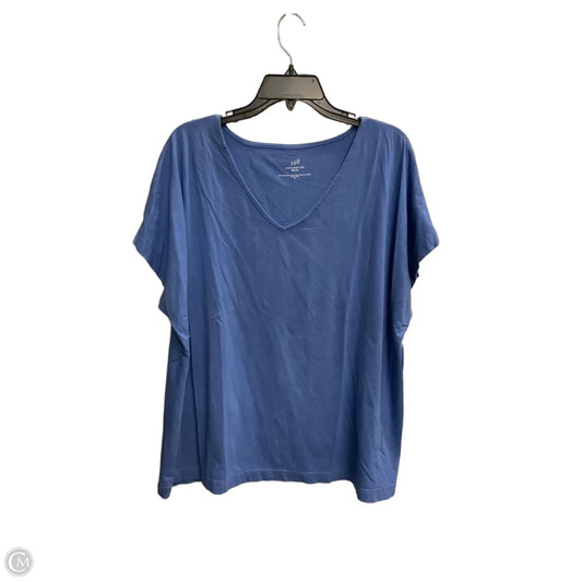Top Short Sleeve Basic By J. Jill In Blue, Size: Xl