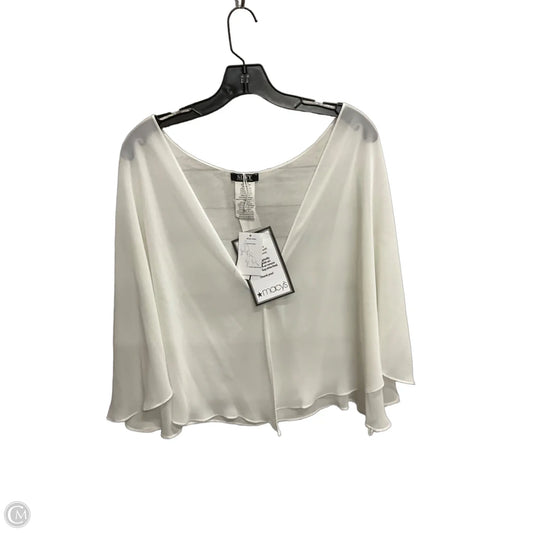 Poncho By Clothes Mentor In White, Size: Osfm