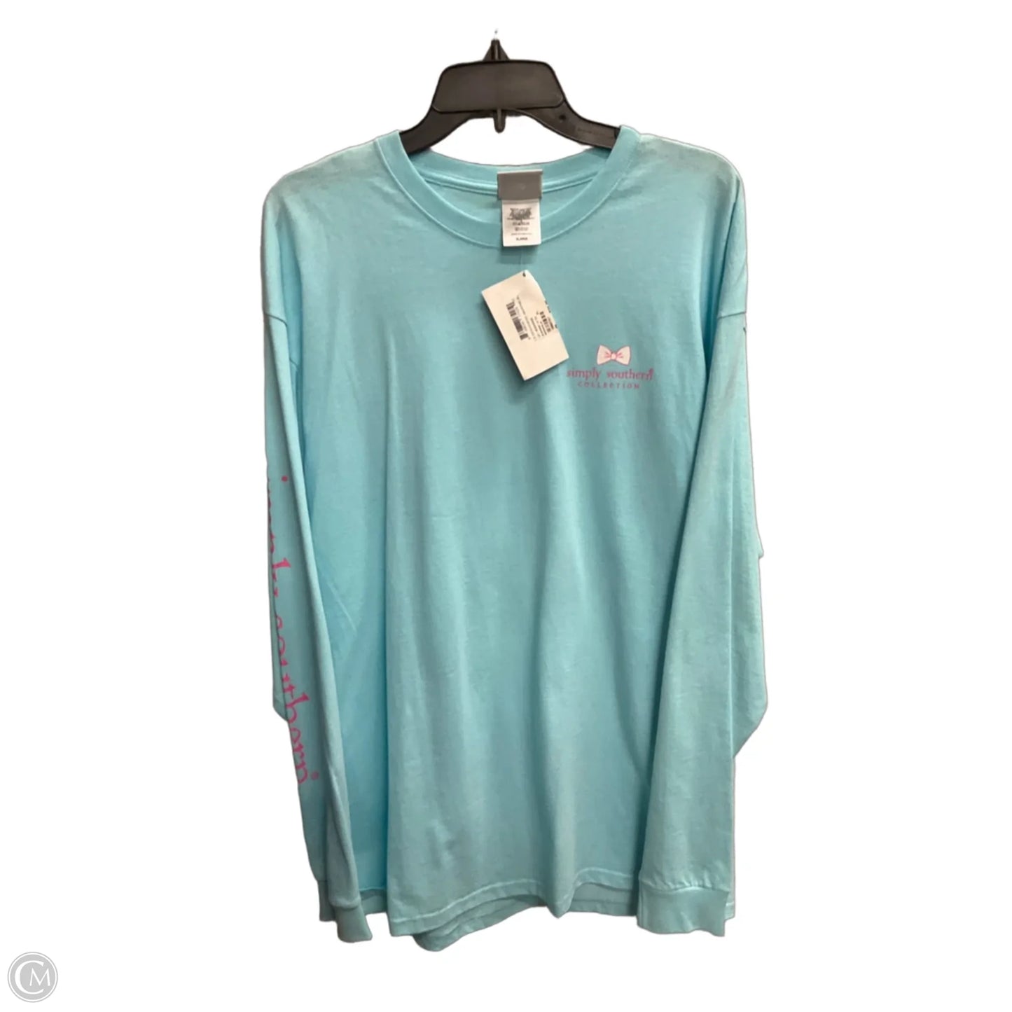 Top Long Sleeve Basic By Simply Southern In Blue, Size: Xl