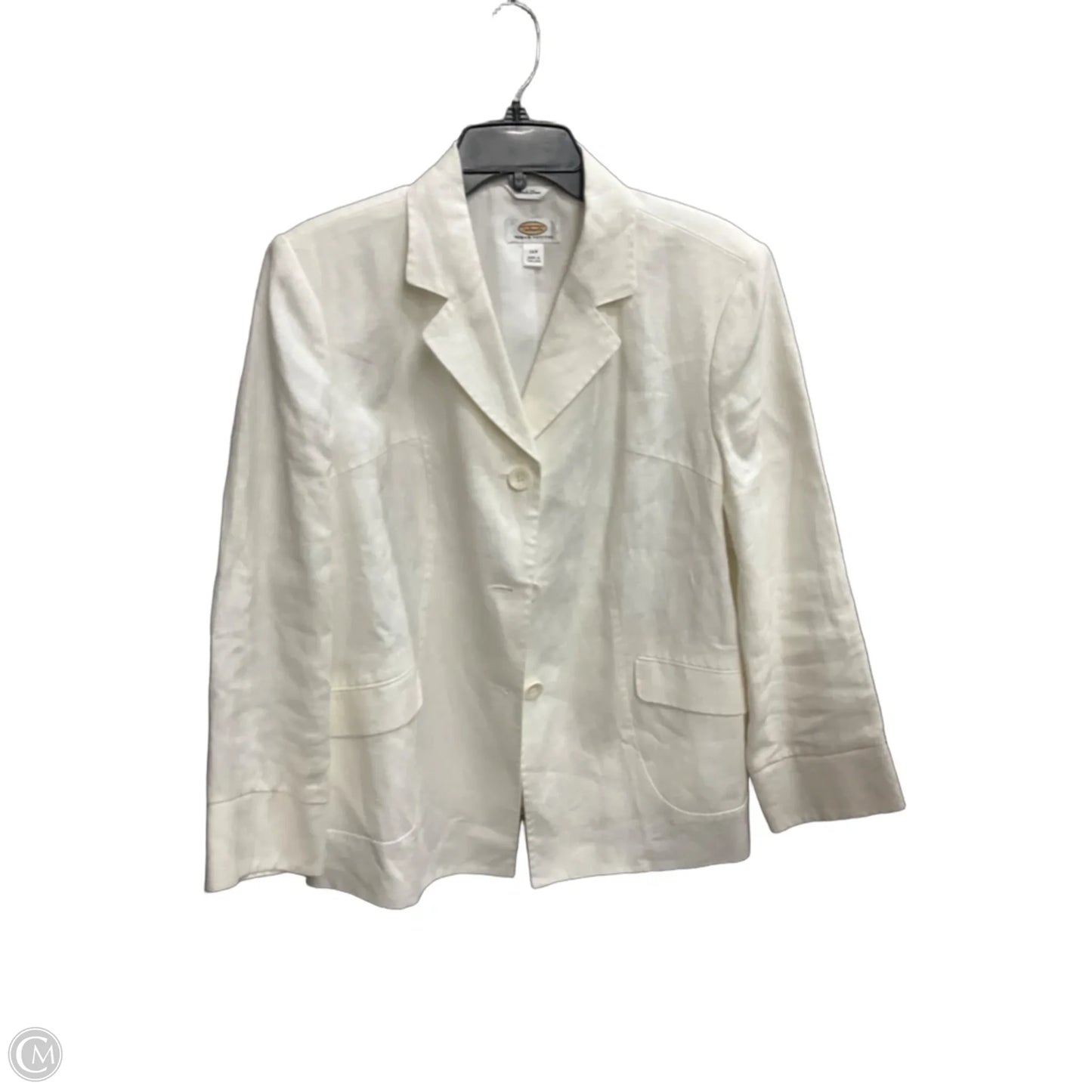 Blazer By Talbots In White, Size: Xl