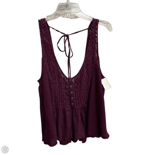 Top Sleeveless By Clothes Mentor In Purple, Size: 1x