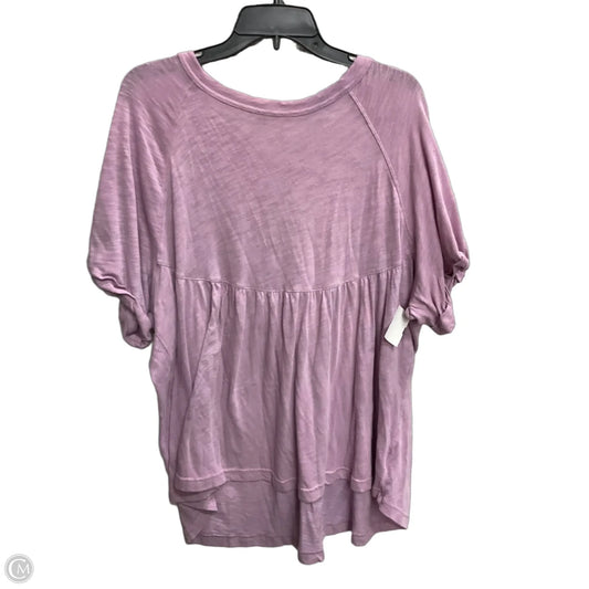 Top Short Sleeve By American Eagle In Purple, Size: Xl