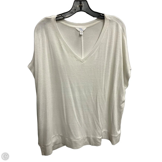 Top Short Sleeve Basic By Time And Tru In White, Size: Xl